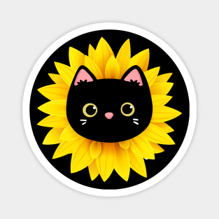 Sunflower Kitty Magnet